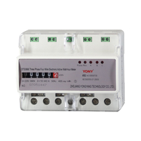 Three Phase Four Kwh Meter Din Rail Electricity Meter
